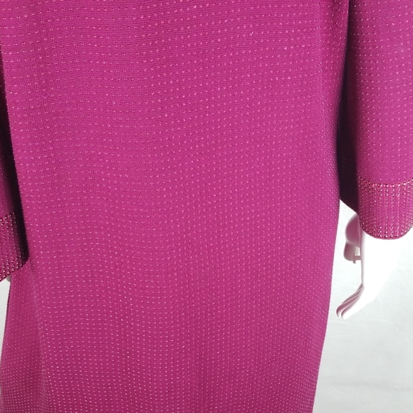 St.John V-Neck Embellished Beaded Dress Orig.$1495 - Picture 6 of 8